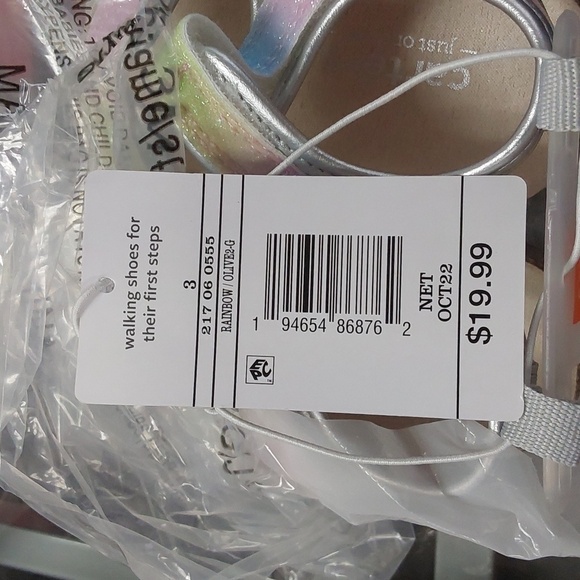 Baby Girls' Rainbow Olive First Walker Sandals | Carter's Just One You | 3 - Picture 10 of 11